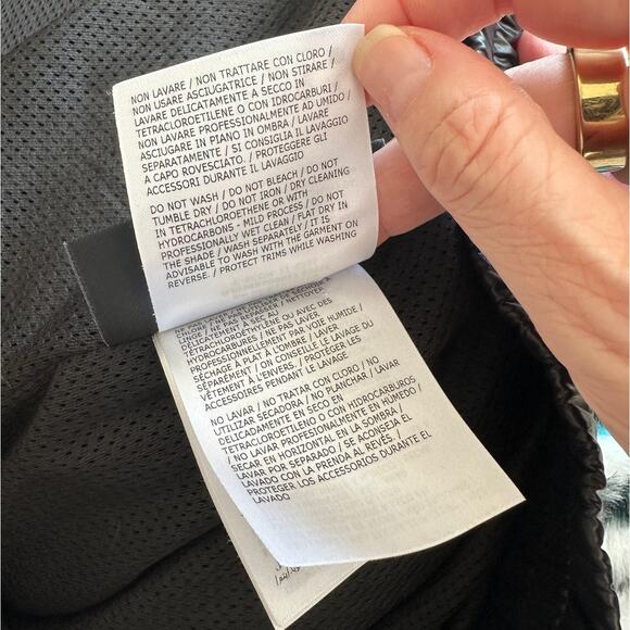 Moncler Grenoble White Heart Print Faux Fur Fuzzy Oversized Hoodie Jacket Large - Picture 14 of 16